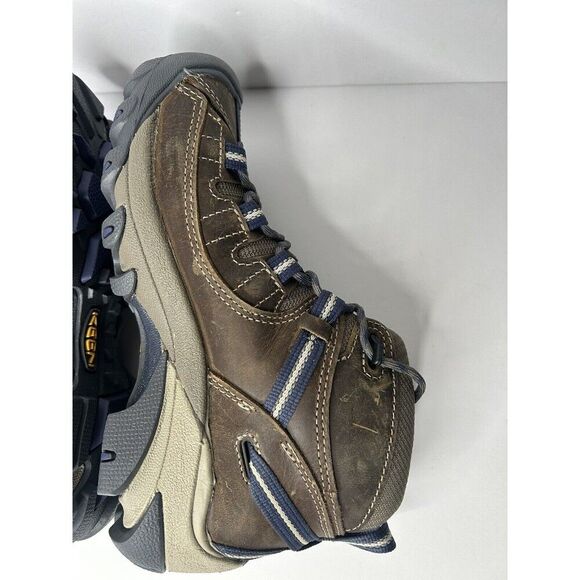 New KEEN Women's TARGHEE II MID Waterproof Hiking Boot, Goat/Crown Blue, Size 6 - Picture 4 of 11